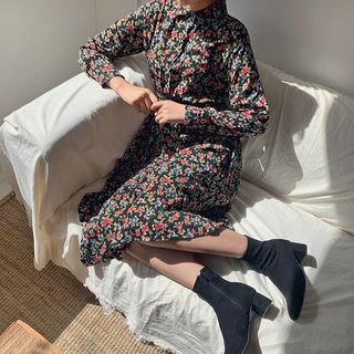 Floral Shirtwaist Dress & Sash
