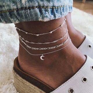 Alloy Layered Anklet As Shown In Figure - One Size