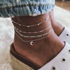 Alloy Layered Anklet As Shown In Figure - One Size