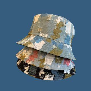 Distressed Printed Bucket Hat