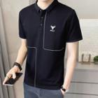 Short-sleeve Bull Embroidered Collared T-shirt
