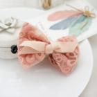 Organza Bow Hair Clip 01# - Pink - One Size