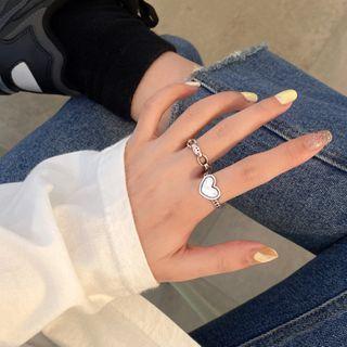 Heart / Chain Alloy Open Ring