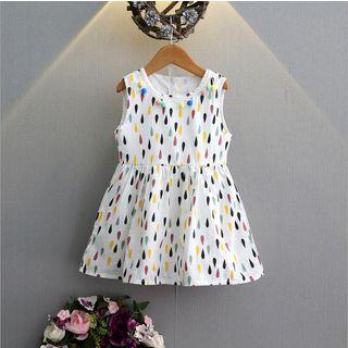 Sleeveless Droplet Print Dress