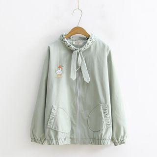Duck Embroidery Zip Jacket