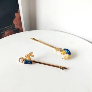 Moon / Rabbit Alloy Hair Pin