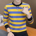 Fleece-lined Striped Sweater