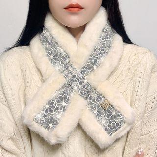 Flower Lace Chenille Scarf