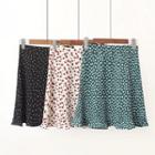 Ruffle Floral Print Semi Skirt