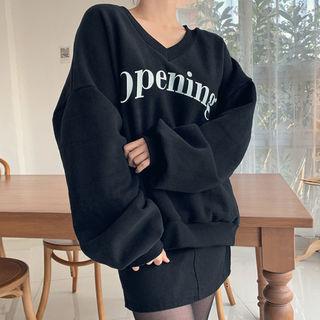 Opening Letter V-neck Sweatshirt