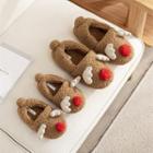 Deer Themed Fleece Slippers