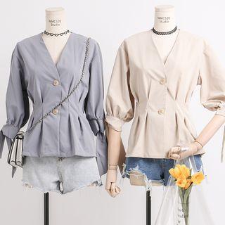 V-neck Slim-fit Shirt