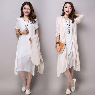 Set: Light Jacket + Short-sleeve Dress