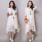 Set: Light Jacket + Short-sleeve Dress
