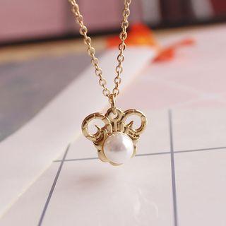 Faux Pearl Zodiac Necklace