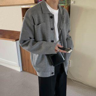 Collared Pocket Detail Cardigan