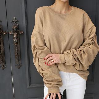 Shirred Sweatshirt