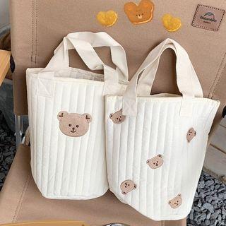 Bear Embroidered Lunch Bag