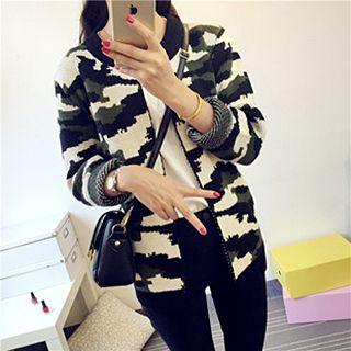 Camouflage Knit Jacket