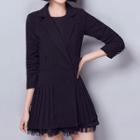 Pleated Long Blazer