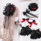 Bow Accent Hat Hair Clip / Bow Hair Clip / Brooch / Cuff Bracelet / Bat Hair Clip