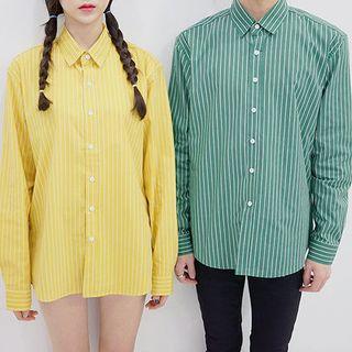 Couple Striped Cotton Shirt