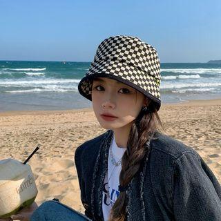 Chessboard Print Bucket Hat