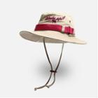 Lettering Embroidered Sun Hat Beige - M