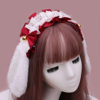 Lace Trim Rabbit Ear Headband