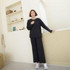 Raglan T-shirt & Wide Pants Lounge Set