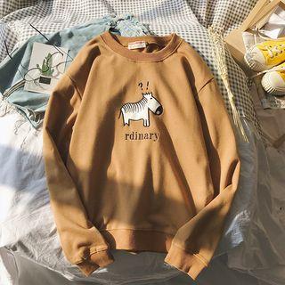 Round Neck Cartoon Pullover