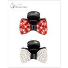 Rhinestone Ribbon Colored Mini Hair Clamp