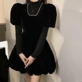 Long-sleeve T-shirt / Puff-sleeve A-line Dress