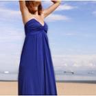 Halter Maxi Dress Blue - One Size