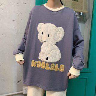 Long-sleeve Applique Hoodie