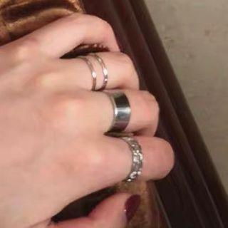 Alloy Open Ring 0388a - Set Of 3 - One Size
