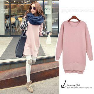 Plain Long Sweatshirt