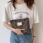 Leopard Print Canvas Pouch