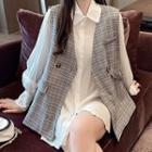 Set: Plain Shirt + Plaid Vest