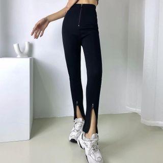 Slitted Skinny Pants