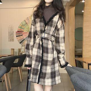 Mock Two-piece Checked Dress