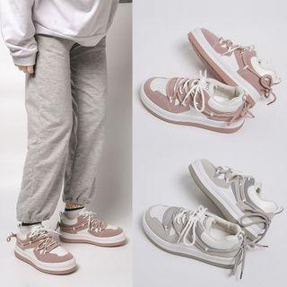 Strappy Lace Up Platform Sneakers