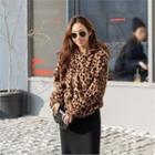 Hooded Leopard Faux-fur Jacket