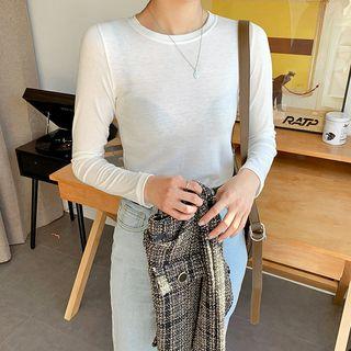 Round-neck Slim-fit T-shirt In 13 Colors