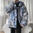 Tie Dye Cargo Zip-up Hooded Jacket