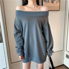 Off-shoulder Cutout Mini Pullover Dress