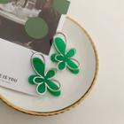 Flower Acrylic Alloy Earring 1 Pair - Green - One Size