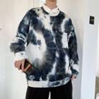 Front Pocket Tie-dyed Pullover
