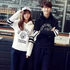 Couple Matching Print Fleece-lined Sweatshirt