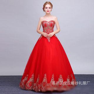 Embellished Sweetheart Neckline Wedding Ball Gown